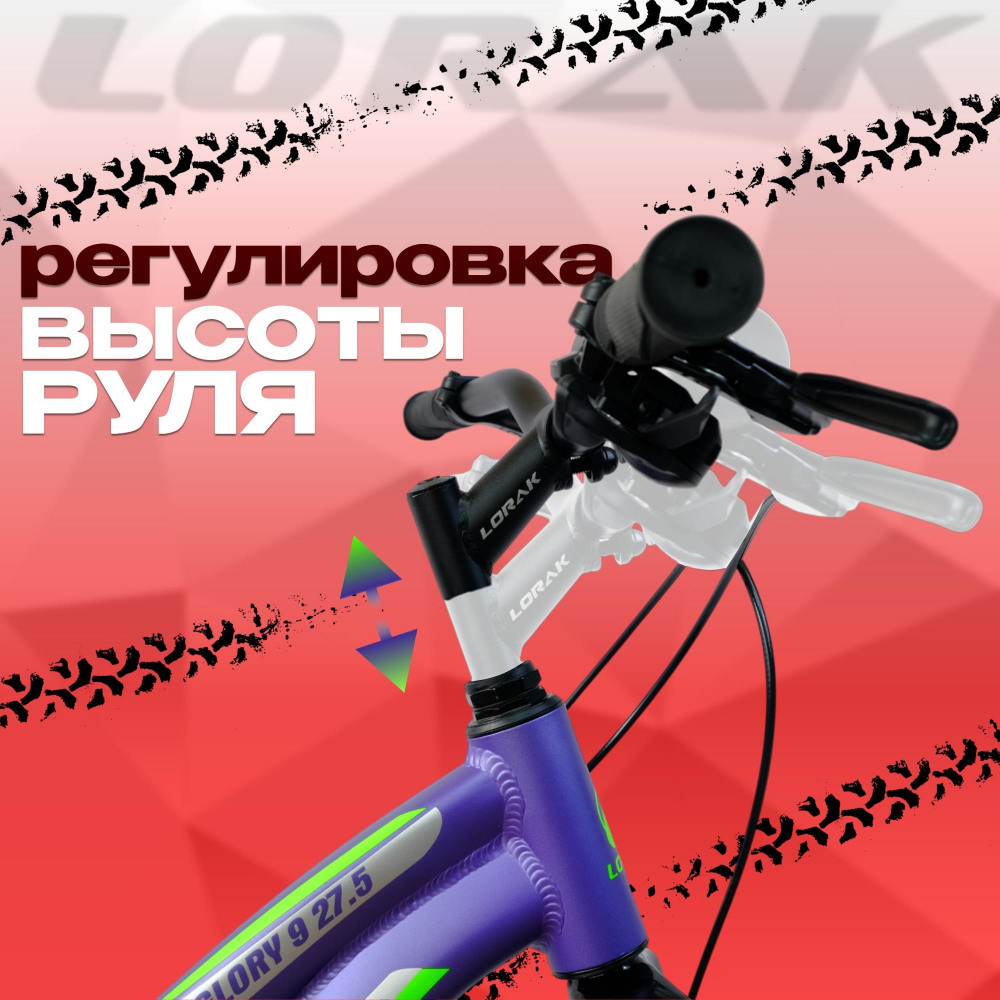 LORAK GLORY 9 Матовый Фиолетовый рама 15 (на рост 141-160)